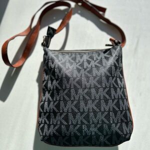 Michael Kors Black and Brown Monogram Tote